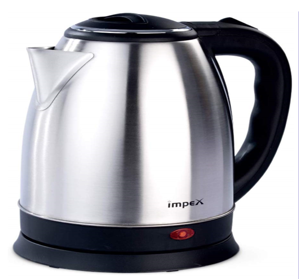  Electric Kettle 1.5 Litre Impex Steamer-  (1500 Watts, Silver Aluminum)
